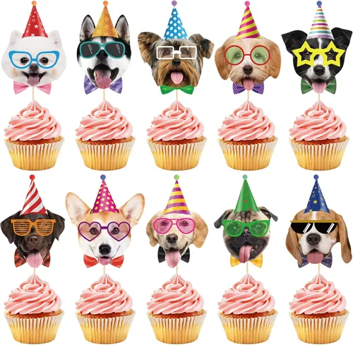 Vista 18 de 40 piezas de decoración de dinosaurios para cupcakes de cumpleaños de dinosaurios, decoraciones de pastel de dinosaurio para temática