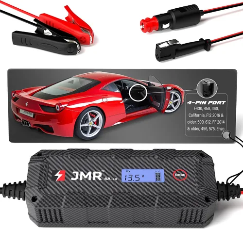 Vista 11 de JMR Cargador de Batería para Ferrari 458 California F12 FF 599 612 F430 Cargador de Goteo Acondicionador Mantenedor