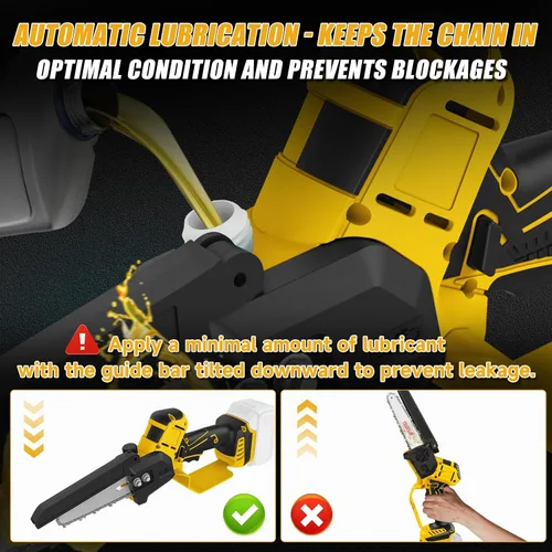 Vista 4 de Sierra de pértiga inalámbrica de 6 pulgadas para batería Dewalt 20V Max (sin batería), motosierra eléctrica sin escobillas con pértiga de extensión