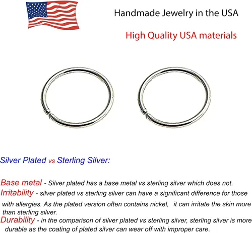 Vista 12 de Aretes de aro dorados y plateados para cartílago, nariz, tabique, oreja, hélix, tragus, joyería para mujer, hipoalergénicos, pequeños aros