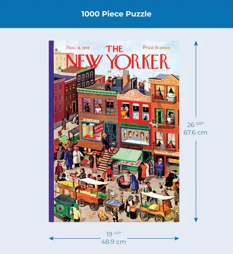 Vista 4 de New York Puzzle Company - New Yorker Main Street - Rompecabezas de 1000 piezas