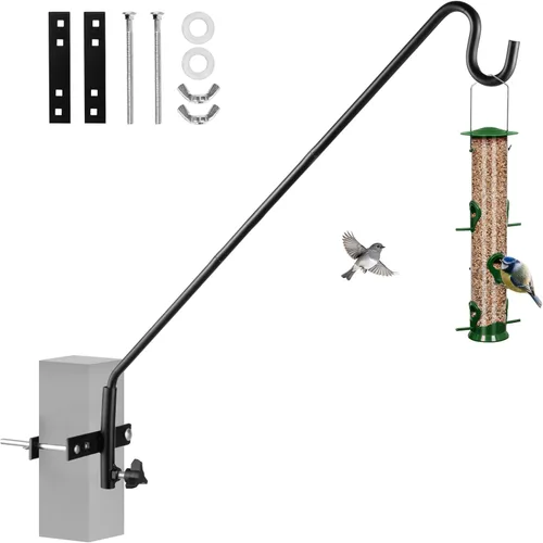Vista 14 de MIXXIDEA Kit de montaje para colgar en riel de cubierta de valla de 11 pulgadas de largo, gancho decorativo resistente para comederos de pájaros