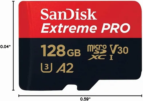 Vista 5 de SanDisk SDSQXCD-128G-GN6MA Extreme Pro MicroSDXC 128GB + adaptador SD Flash 200MB/s 90MB/s A2 C10 V30 U