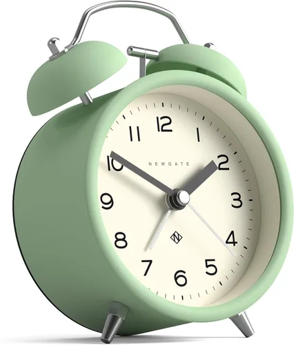 Vista 7 de NEWGATE® Charlie Bell Echo - Reloj despertador Versión moderna del reloj clásico de campana doble Amarillo Números fáciles de leer Ideal