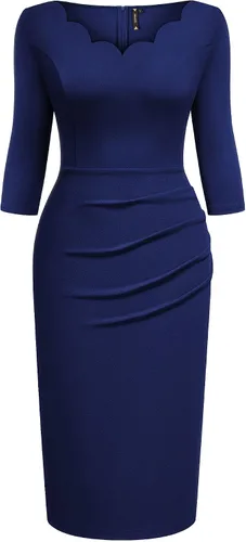 Vista 5 de Miusol Vestido de cóctel delgado con mangas 23 para mujer