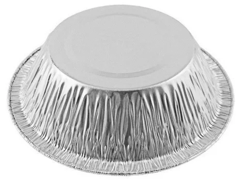 Vista 5 de Durable Embalaje de moldes de aluminio para tartas, tarta, 5.7 oz, 5 "diámetro X 1.25"h, plata, 1,000/cartón