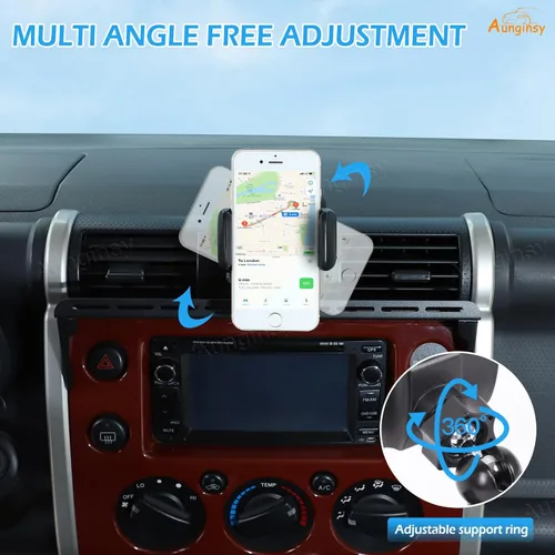 Vista 3 de Soporte para teléfono de automóvil compatible con Toyota FJ Cruiser 2007-2021+, soporte para panel de instrumentos, soporte para teléfono celular