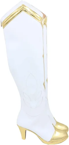 Vista 3 de Game Genshin Impact - Zapatos de cosplay para viajero Lumine, zapatos de cosplay para Halloween, carnaval, fiesta, diario, ocio, botas casuales