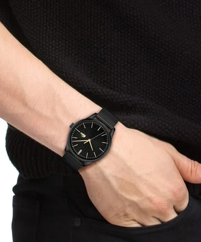 Vista 2 de Lacoste Reloj de cuarzo para hombre con correa de acero inoxidable negro 20 modelo 2011105 Negro - Reloj de cuarzo