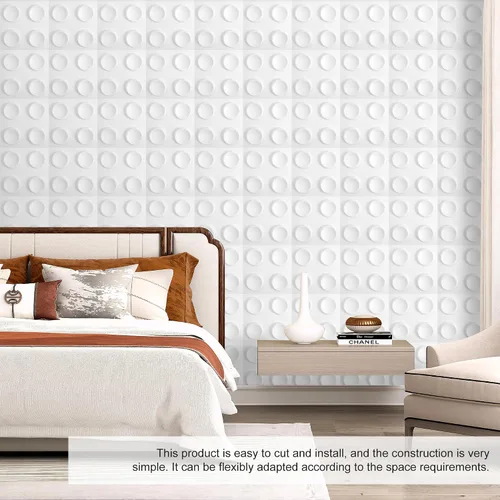 Vista 7 de Paquete de 12 paneles de pared 3D para decoración de pared interior, paneles de pared decorativos para oficina, sala de estar, dormitorio, vestíbulo
