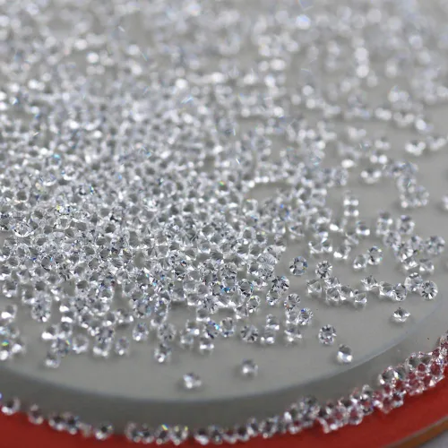 Vista 8 de 5000 cuentas de diamantes de imitación de cristal de diamante ultra mini de 0.044 pulgadas con parte trasera plana, cristales iridiscentes, brillo