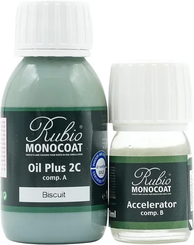 Vista 202 de Rubio Monocoat Tinte y acabado para madera de 650 pies cuadrados - Niebla 5% Oil Plus 2C Aceite de linaza ecológico de secado rápido