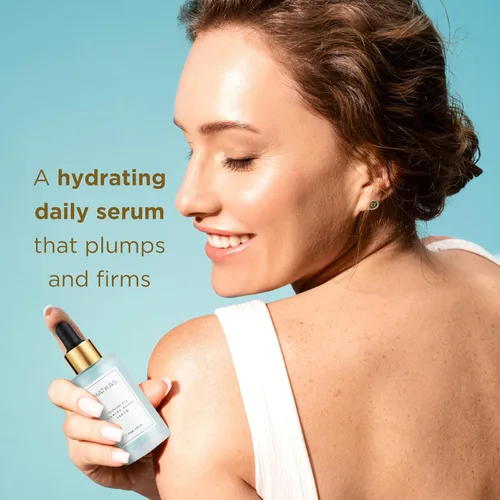 Vista 2 de MATKAS Korean Firming Boost - Suero hidratante de ácido hialurónico de 1 onza líquida, ácido hialurónico + suero de niacinamida al 2% para piel
