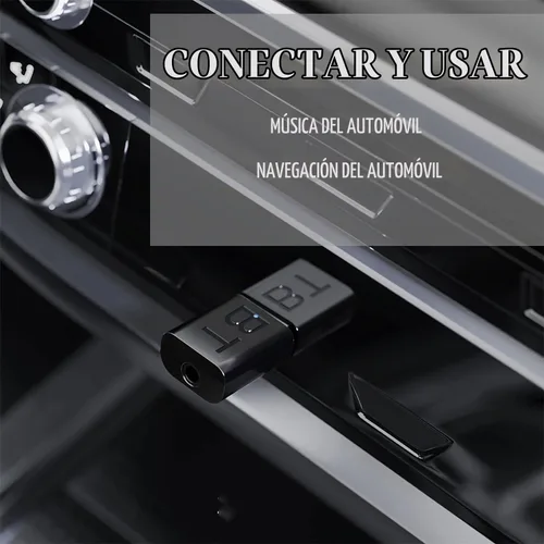 Vista 4 de Mini receptor USB Bluetooth 2-en-1 de 5.4, adaptador de audio inalámbrico 3.5mm, kit de auto, receptor de música para sistema de sonido estéreo