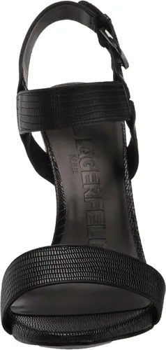 Vista 2 de Karl Lagerfeld Paris Sandalias de cuero Cieone con punta abierta para mujer