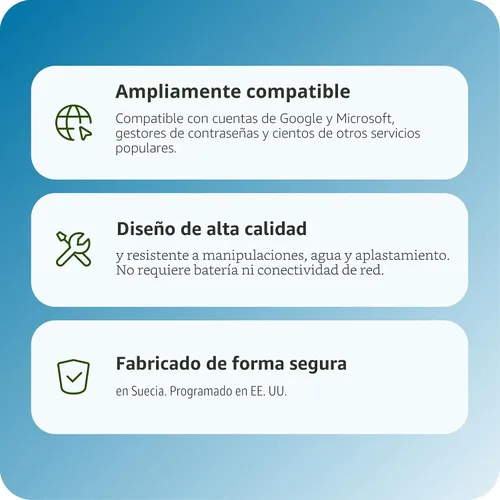 Vista 4 de Yubico - Clave de seguridad C NFC - Compatibilidad básica - Autenticación multifactor (MFA) Clave de seguridad y llave de acceso, Conectar a través