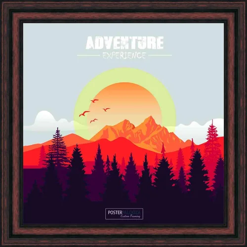 Vista 5 de Poster Palooza 3x3 Inch Traditional Cherry Complete Wood Square Picture Frame with UV Acrylic Plexiglass, Foam Board Backing & Hardware Included