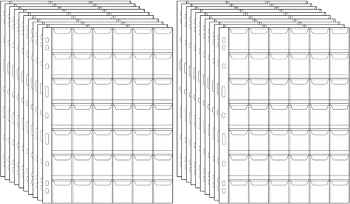 Vista 9 de 120 bolsillos de bolsillo para monedas, 2.480 x 2.638 in, colección de 12 bolsillos (2.480 in x 2.638 in cada bolsillo)