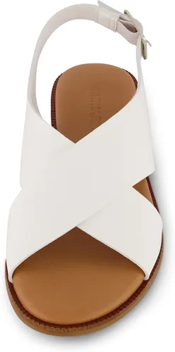Vista 3 de CUSHIONAIRE Sandalia Lake con banda cruzada para mujer + espuma viscoelástica