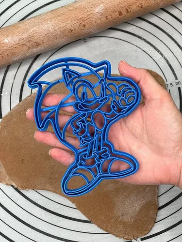 Vista 7 de Cortador y molde de galletas Sonic de 5.1 pulgadas producido por 3D Kitchen Art