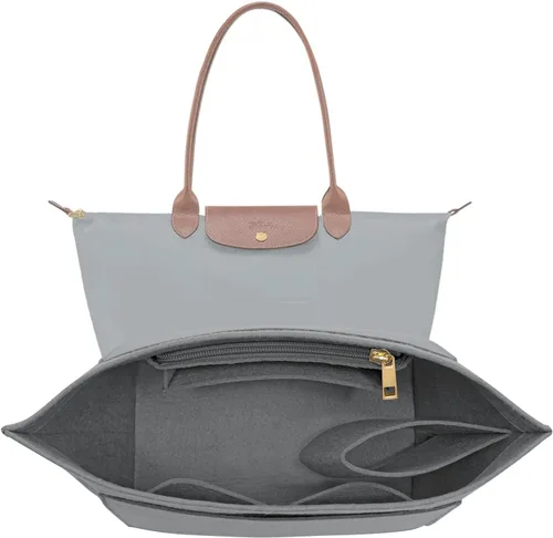 Vista 16 de LOUKAYCCI Organizador de fieltro para bolsa Longchamp Le Pliage (S, beige)