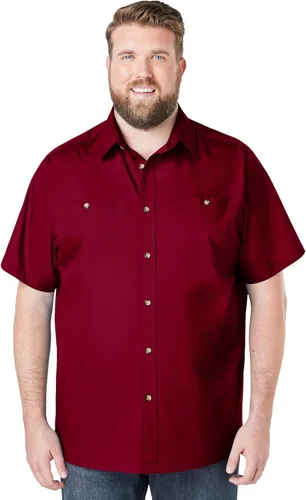 Vista 6 de KingSize - Camisa deportiva de bolsillos y mangas cortas para hombres grandes y altos