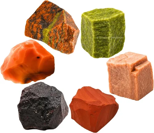 Vista 19 de Amazing Gemstone Cristales para manifestación de ansiedad, juego de 6 cristales curativos de amatista, sodalita, labradorita, angelita, granate