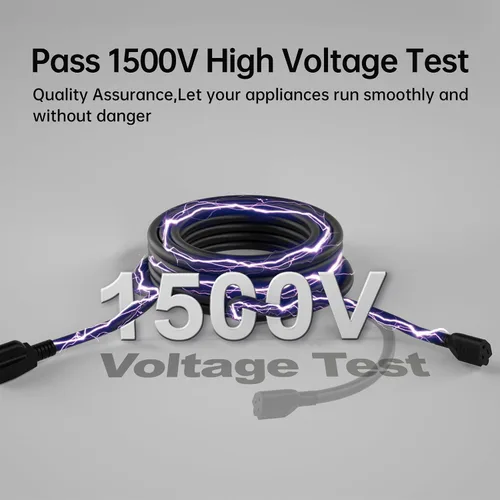 Vista 3 de PlugSaf - Cable de extensión para exteriores de 16/3 de 100 pies, cable eléctrico de 3 clavijas Waterproof, Cold Weatherproof -58°F, Flame