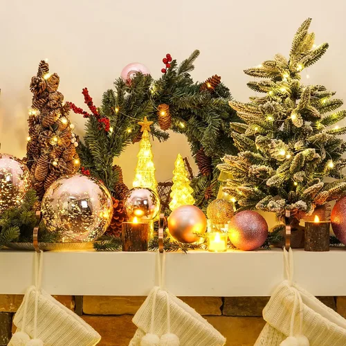 Vista 6 de XmasExp Adornos de Navidad grandes de 8 pulgadas, decoración de árbol gigante, bolas colgantes decorativas inastillables para decoración de fiestas