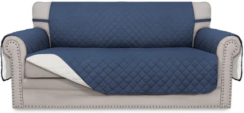 Vista 110 de Easy-Going - Funda reversible para sofá, resistente al agua, con varillas de espuma y correas elásticas, protector de muebles para mascotas y perros