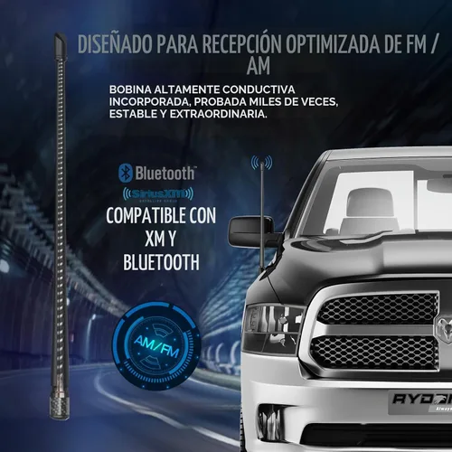 Vista 2 de RYDONAIR - Antena de 13 pulgadas compatible con Dodge Ram y Ford F-Series 1990-2026