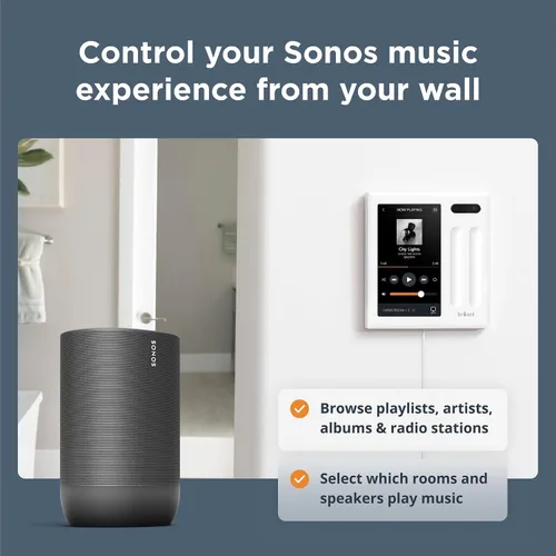 Vista 7 de Control Inteligente para el Hogar de Brilliant (Panel Enchufable) — Alexa Incorporada y Compatible con Ring, Sonos, Hue, Google Nest, Wemo