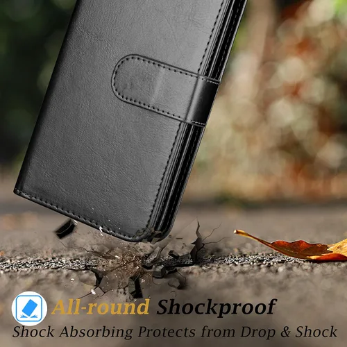 Vista 7 de Funda tipo cartera para iPhone 11, iPhone 11 6.1 de piel tipo cartera con ranuras para tarjetas de crédito de identificación, función atril, funda
