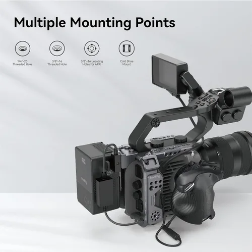 Vista 6 de SmallRig Kit de jaula de cámara para Sony FX6, jaula compacta con placa