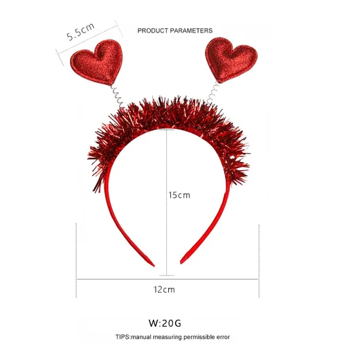 Vista 5 de Diadema para el día de San Valentín para mujeres y niñas.., Lips