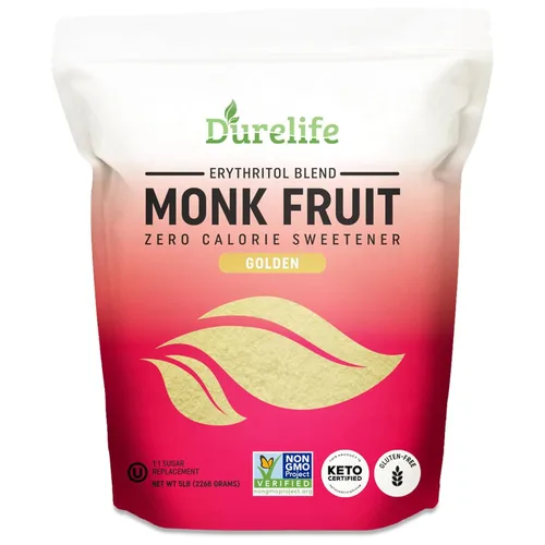 Vista 11 de DureLife Edulcorante de Fruta del Monje, Clásico - Sustituto del Azúcar Blanco, Compatible con Dieta Keto, Reemplazo de Azúcar 1:1, Cero Calorías