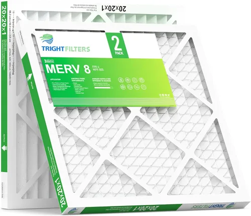 Vista 27 de TRIGHTFILTERS - 6 filtros de aire de 10x10x1, filtros plisados MERV 8 duraderos para hogar HVAC AC, filtros de aire acondicionado compactos