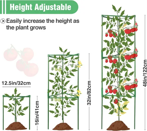 Vista 12 de ANPHSIN Jaula de tomate triangular resistente con bolsas de cultivo