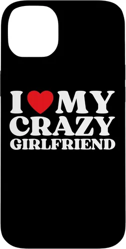 Vista 15 de Funny I Love My Crazy Girlfriend I Red Heart My Crazy GF - Carcasa para iPhone 17