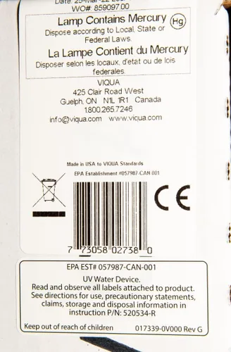 Vista 3 de VIQUA Lámpara UV de repuesto S463RL para sistema Viqua S5Q-PA