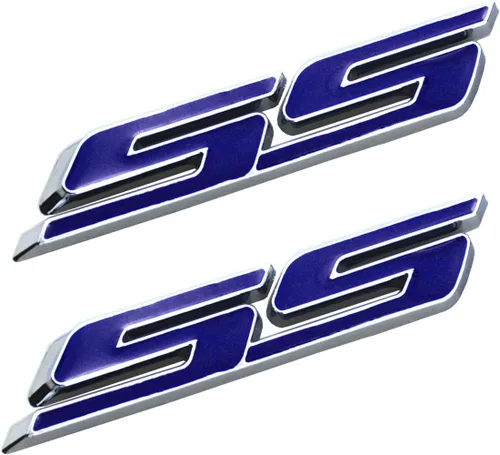 Vista 9 de Aimoll 2 piezas SS Emblemas ABS Etiqueta 3D Logo para Impala Cobalto Camaro 2010 2011 2012 2013 2014 2015 2016 2017 Negro Rojo