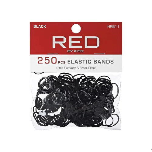 Vista 2 de RED by Kiss 250 mini bandas de goma, bandas elásticas para el cabello suaves para niños, niñas, mujeres, hombres y niños, pequeños accesorios