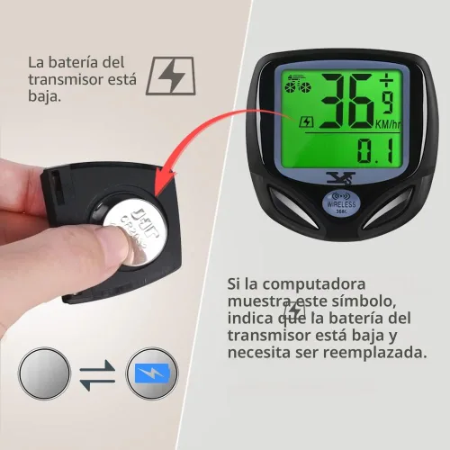 Vista 5 de SY Velocímetro y cuentakilómetros para bicicleta. Computadora inalámbrica impermeable para bicicleta con pantalla LCD y múltiples funciones de YS