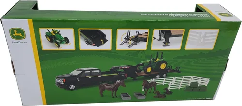 Vista 4 de John Deere 1/32 5075E Tractor Hauling Set Toy - LP82785