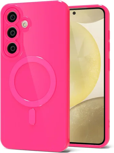 Vista 134 de Svanove Funda magnética de silicona para Samsung Galaxy S22, compatible con Magsafe, bonita funda para mujer, goma de gelatina brillante delgada
