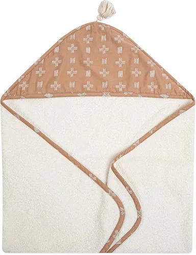 Vista 6 de Crane Copper Dash - Toalla de bebé con capucha, 100% algodón de rizo, 30 x 30 pulgadas, toalla de playa y piscina