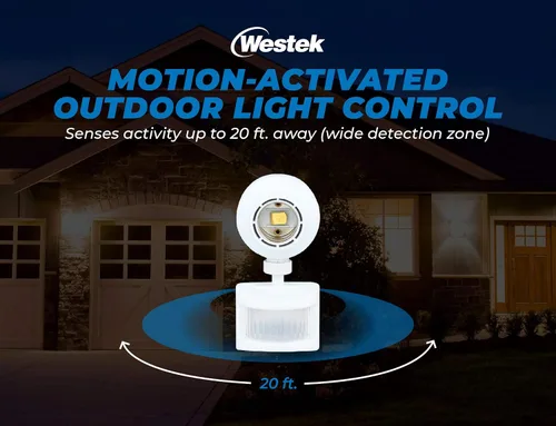 Vista 2 de Westek OMLC3BC-4 OMLC163BC Control de luz con detección de movimiento, blanco