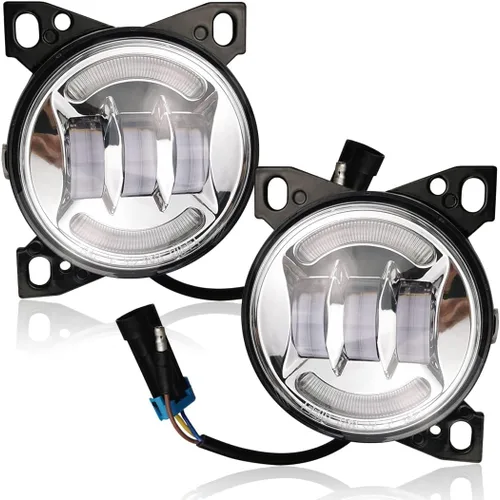 Vista 13 de FV - 2 pares de luces antiniebla LED completas compatibles con Kenworth T660 (2014-2021), Peterbilt 579 (2013-2021) 587 (2011-2016), lámparas