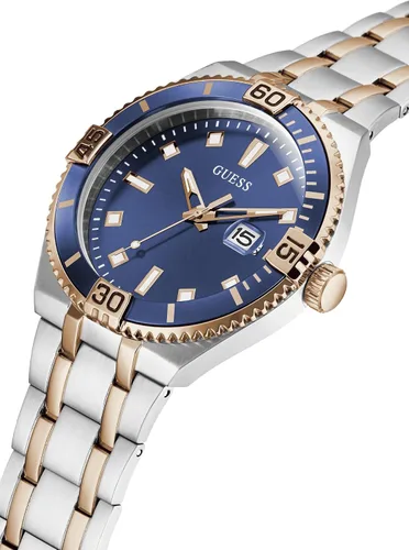 Vista 5 de GUESS Reloj de 3 manecillas de 1.772in con fecha, plateado
