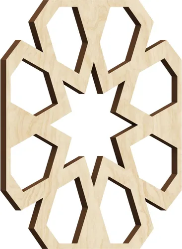 Vista 14 de Jackson Decorative Fretwork Wood Wall Panels, Large, 23 3/8" W x 23 3/8" H x 1/4" T, Cherry